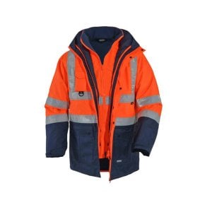 Vento Oxford Parka 5+1 Turuncu Lacivert Kışlık Parka (PR07)