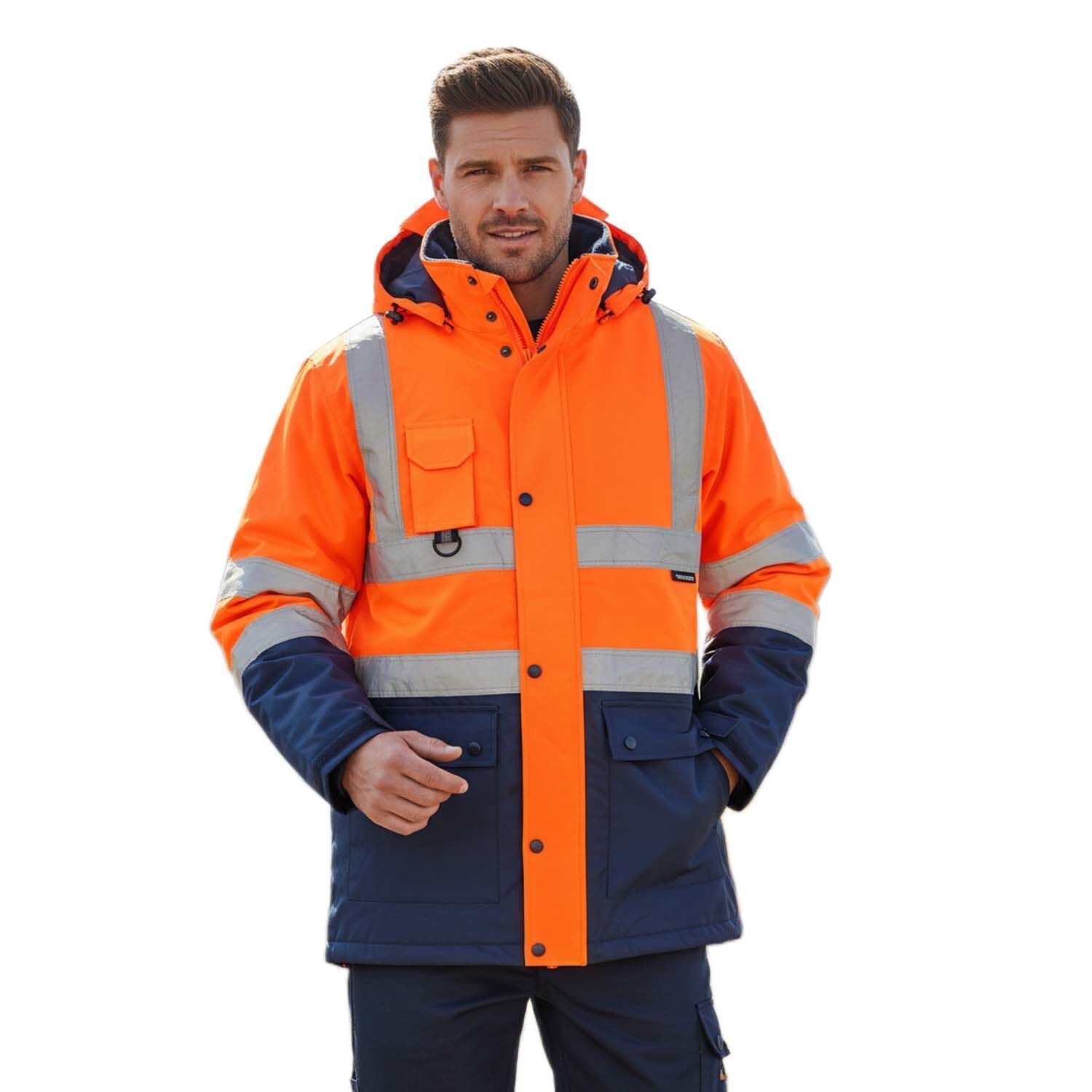 Vento Oxford Parka 5+1 Turuncu Lacivert Kışlık Parka (PR07)