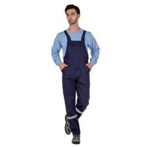 16/12 Gabardin Bahçıvan Yazlık İşçi Tulumu Lacivert