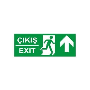 Çıkış Exit Yukarı Ok (Fotolümenli Levha)