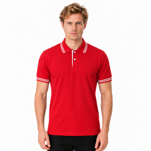 Buriş LineEdge Polo Yaka Tişört Kırmızı