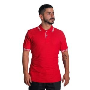 Buriş LineEdge Polo Yaka Tişört Kırmızı