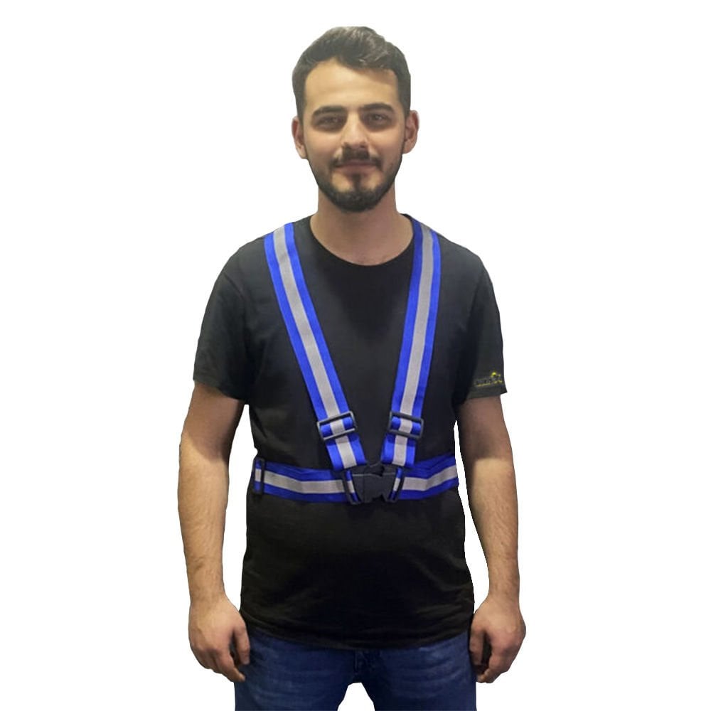 Yüksek Görünümlü Şerit Askı Lacivert (Düz Kumaş)