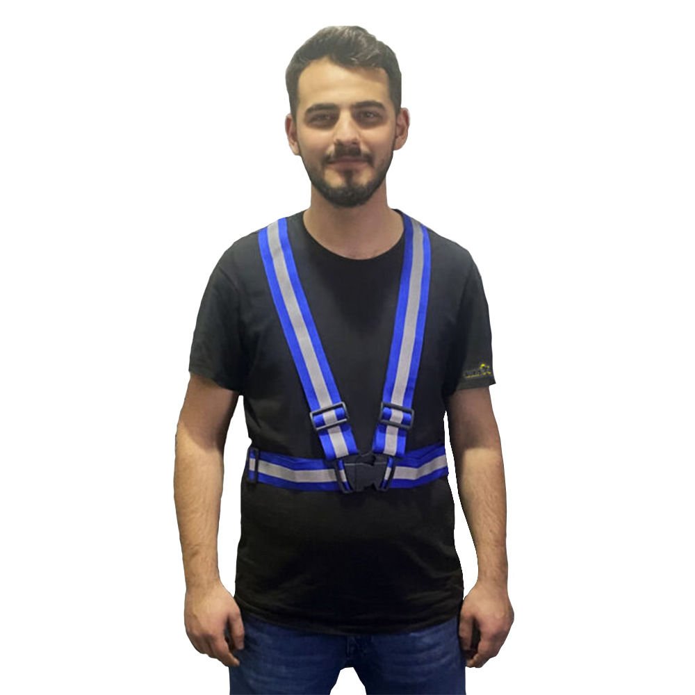 Yüksek Görünümlü Şerit Askı Lacivert (Düz Kumaş)