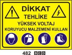 Tehlike Yüksek Voltaj Koruyucu Malzemeni Kullan
