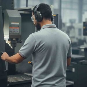 Buriş LineEdge Polo Yaka Tişört Gri