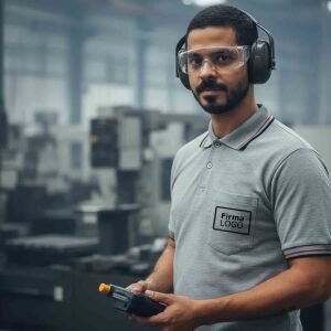 Buriş LineEdge Polo Yaka Tişört Gri