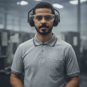 Buriş LineEdge Polo Yaka Tişört Gri