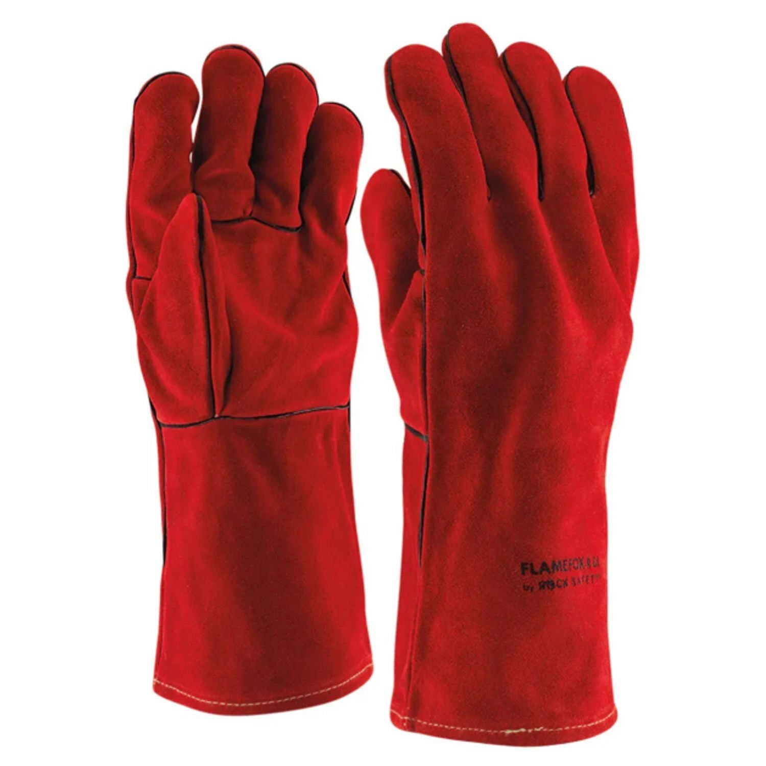 Aran Rock Safety Flamefox R-6A Kırmızı Deri Kaynakçı Eldiveni