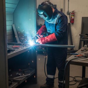 Aran Rock Safety Flamefox R-6A Kırmızı Deri Kaynakçı Eldiveni