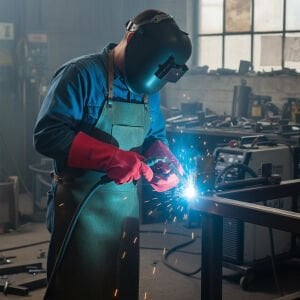 Aran Rock Safety Flamefox R-6A Kırmızı Deri Kaynakçı Eldiveni