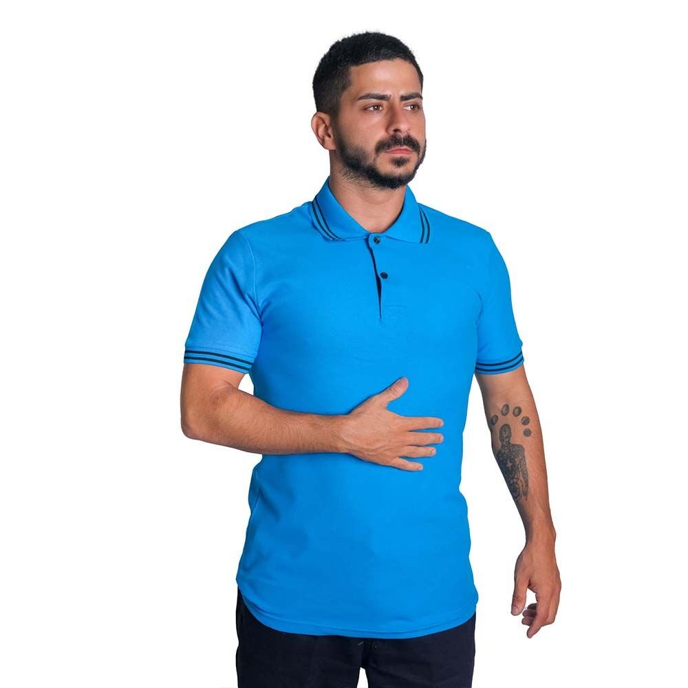 Buriş LineEdge Polo Yaka Tişört Turkuaz