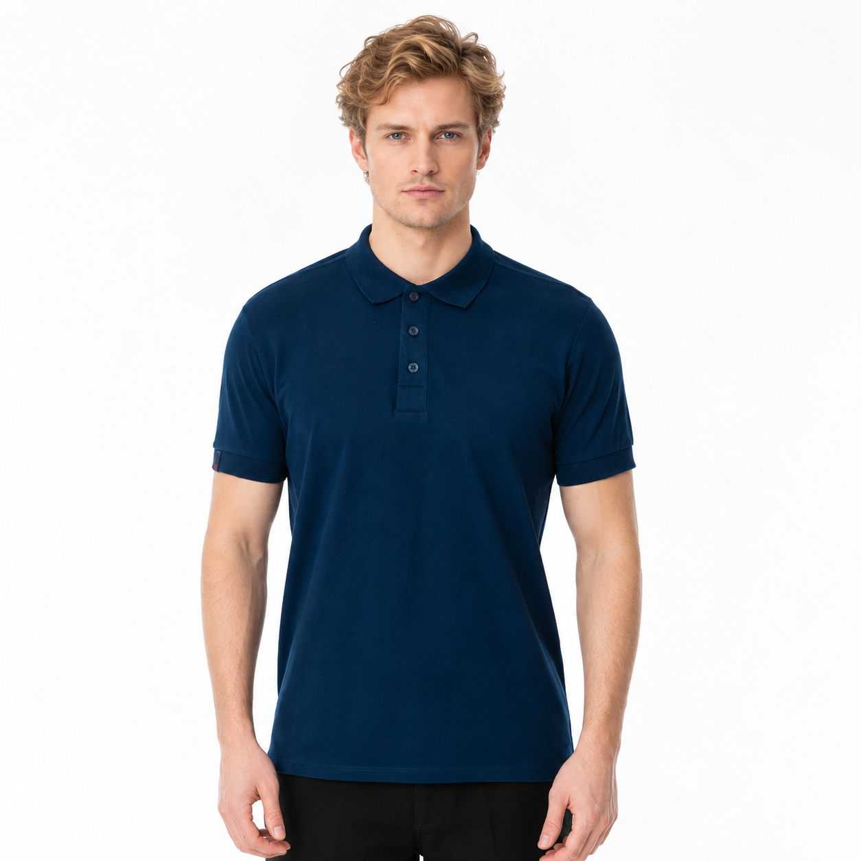 Buriş CoolFit Polo Yaka Tişört Lacivert