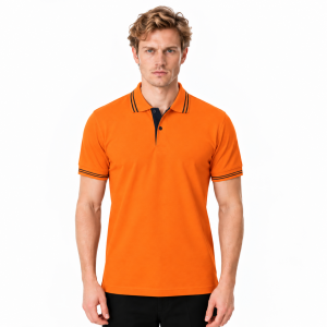 Buriş LineEdge Polo Yaka Tişört Turuncu
