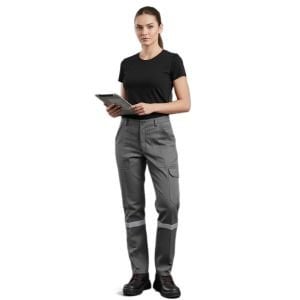 7/7 Gabardin Kışlık Gri İş Pantolonu