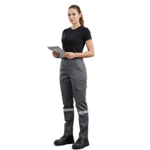 7/7 Gabardin Kışlık Gri İş Pantolonu | Gabardin Kumaş Kışlık İş Pantolonu