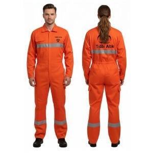 16/12 Gabardin Tıbbi Atık Tulumu | Atık Koruyucu Tulum | Gabardin Kumaş Atık Tulumu