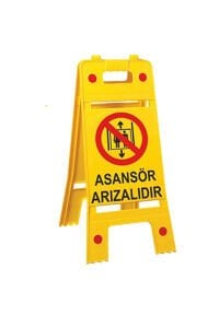 Asansör Arızalıdır Portatif Ayaklı Uyarı Levhası