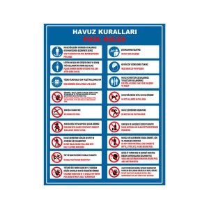 Havuz Kuralları Levhası (Pool Rules)