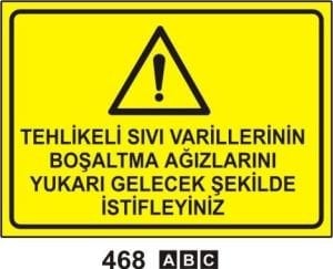 Tehlikeli Aşındırıcı Sıvı Uyarı Levhası