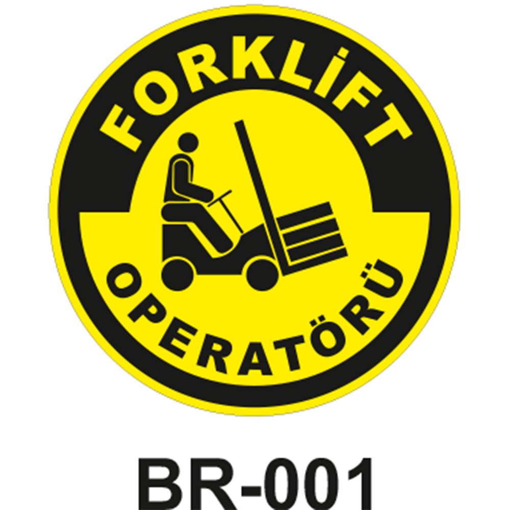 Forklift Operatörü - Baret Sticker Etiketi 20'li Paket