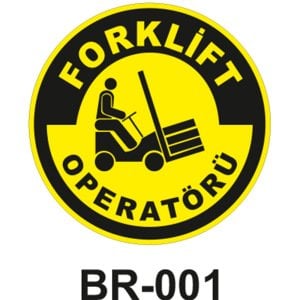 Forklift Operatörü - Baret Sticker Etiketi 20'li Paket