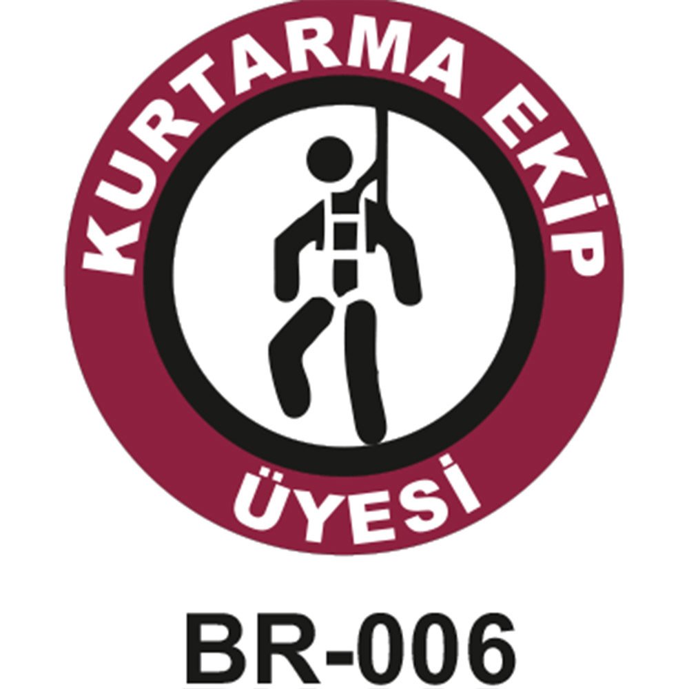 Kurtarma Ekip Üyesi - Baret Sticker Etiketi 20'li Paket