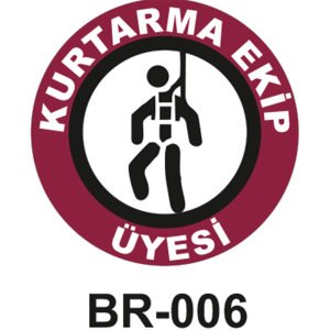 Kurtarma Ekip Üyesi - Baret Sticker Etiketi 20'li Paket