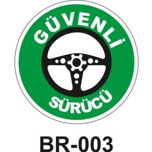 Güvenli Sürücü - Baret Sticker Etiketi 20'li Paket