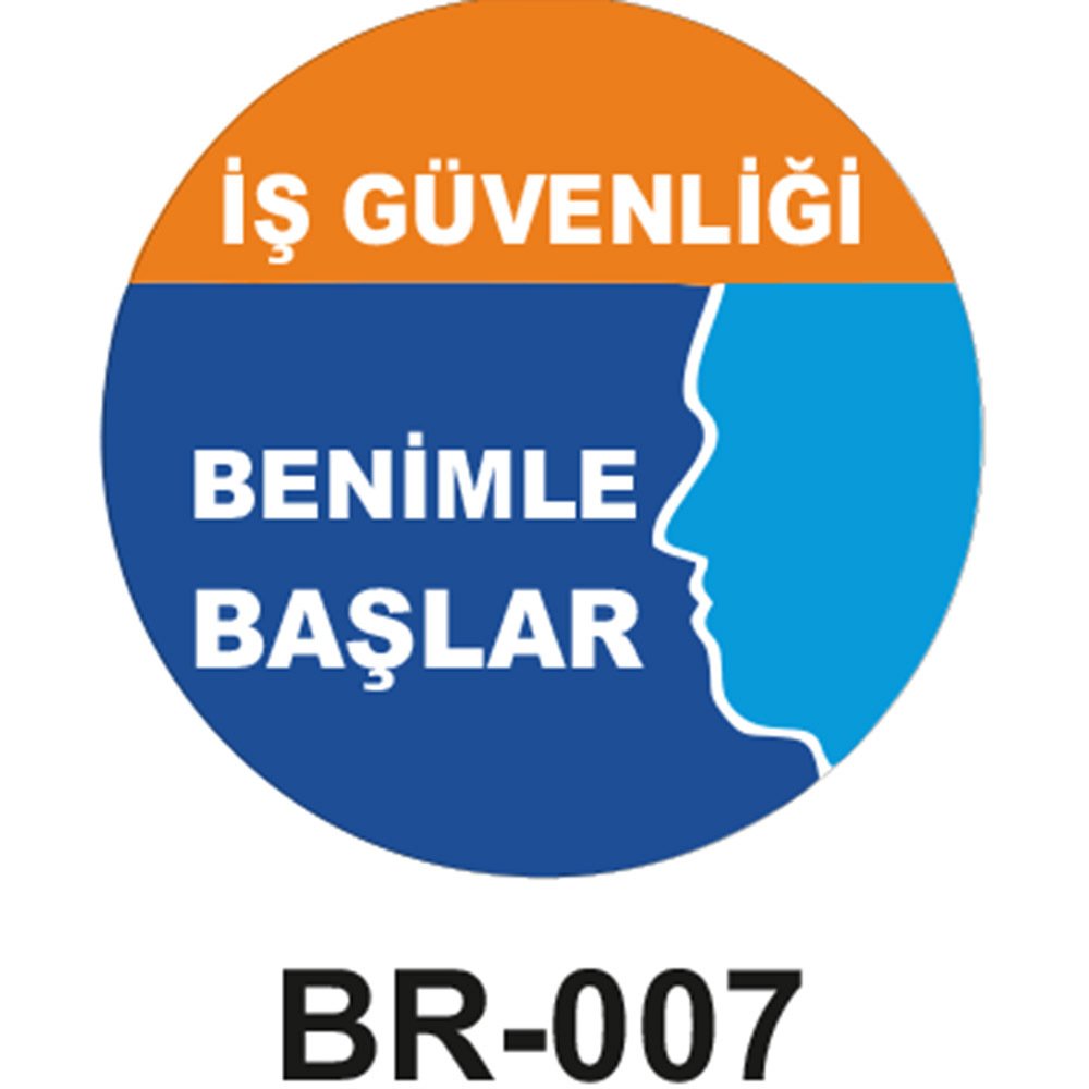 İş Güvenliği Benimle Başlar - Baret Sticker Etiketi 20'li Paket