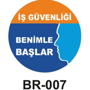 İş Güvenliği Benimle Başlar - Baret Sticker Etiketi 20'li Paket
