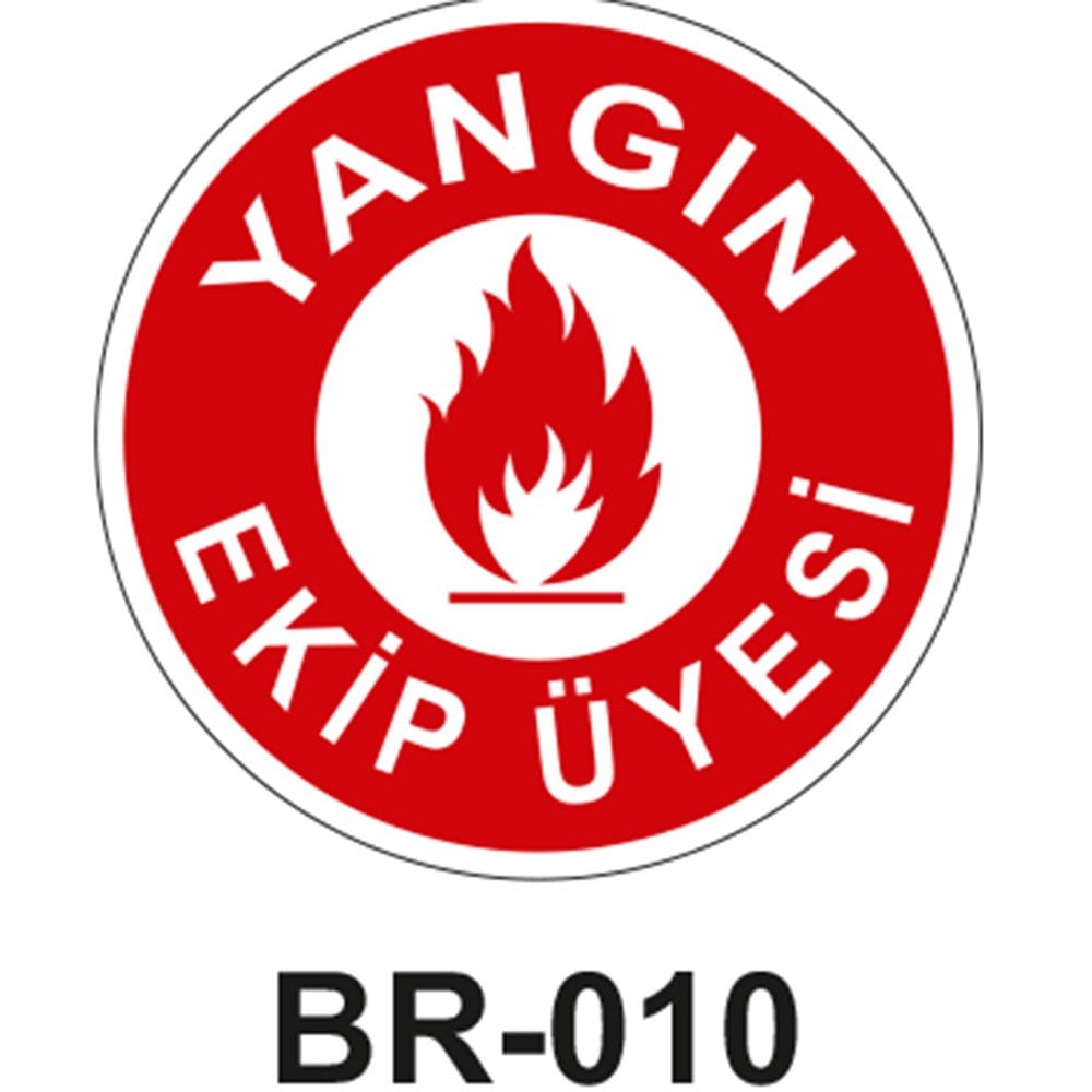 Yangın Ekip Üyesi - Baret Sticker Etiketi 20'li Paket