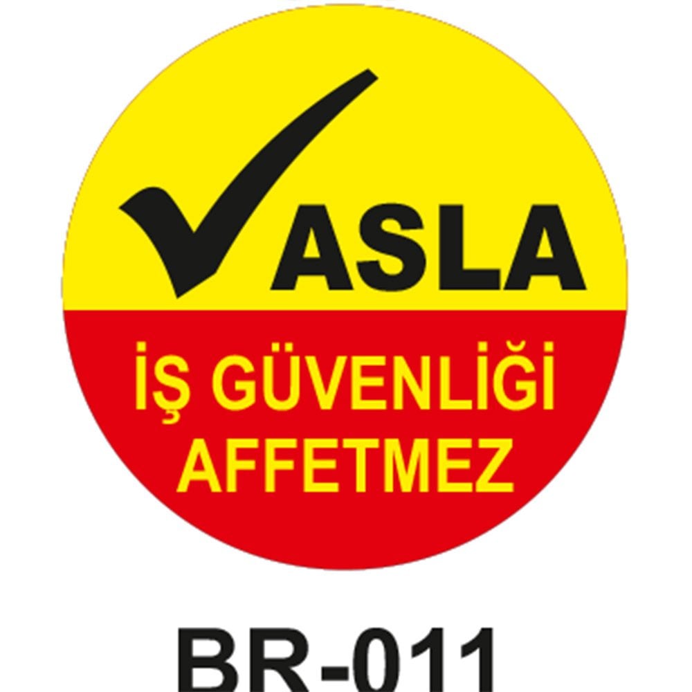 İş Güvenliği Affetmez - Baret Sticker Etiketi 20'li Paket