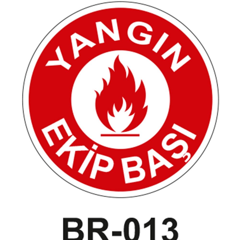 Yangın Ekip Başı - Baret Sticker Etiketi 20'li Paket