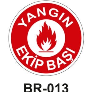 Yangın Ekip Başı - Baret Sticker Etiketi 20'li Paket
