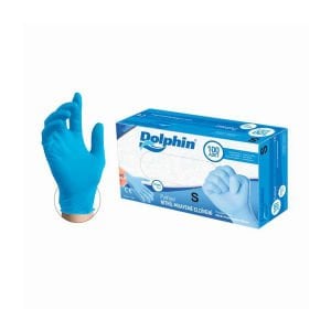 Dolphin Muane Eldiveni Mavi Nitril Muayene Eldiveni