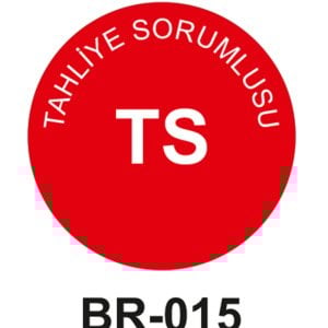 Tahliye Sorumlusu - Baret Sticker Etiketi 20'li Paket