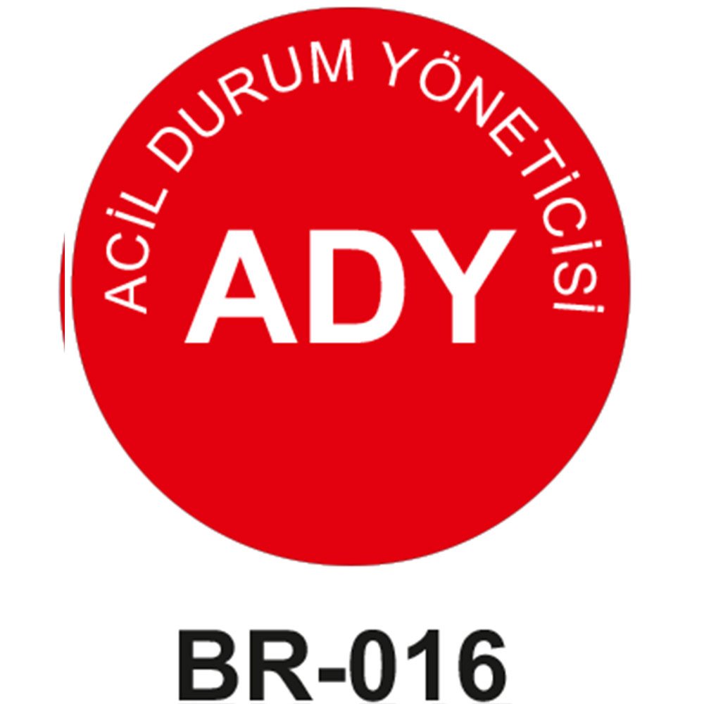 Acil Durum Yöneticisi - Baret Sticker Etiketi 20'li Paket