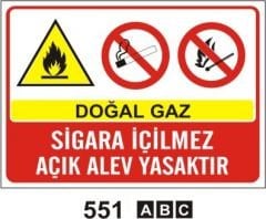 Doğal Gaz Sigara İçilmez Açık Ateşle Yaklaşma