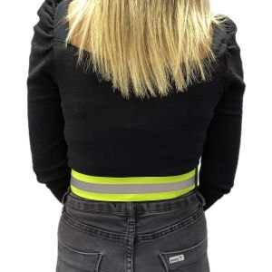 Reflektörlü Bel Kemeri Neon Sarı (Düz Kumaş)