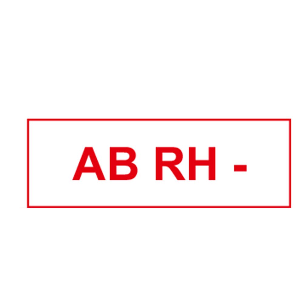 AB rh(-) Baret Sticker Etiketi 20'li Paket