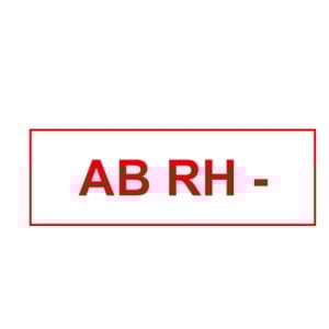 AB rh(-) Baret Sticker Etiketi 20'li Paket