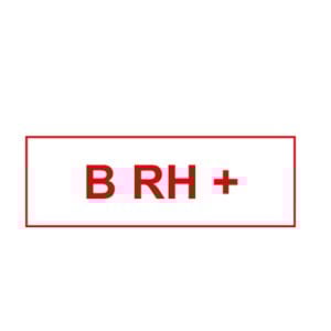 B rh(+) Baret Sticker Etiketi 20'li Paket