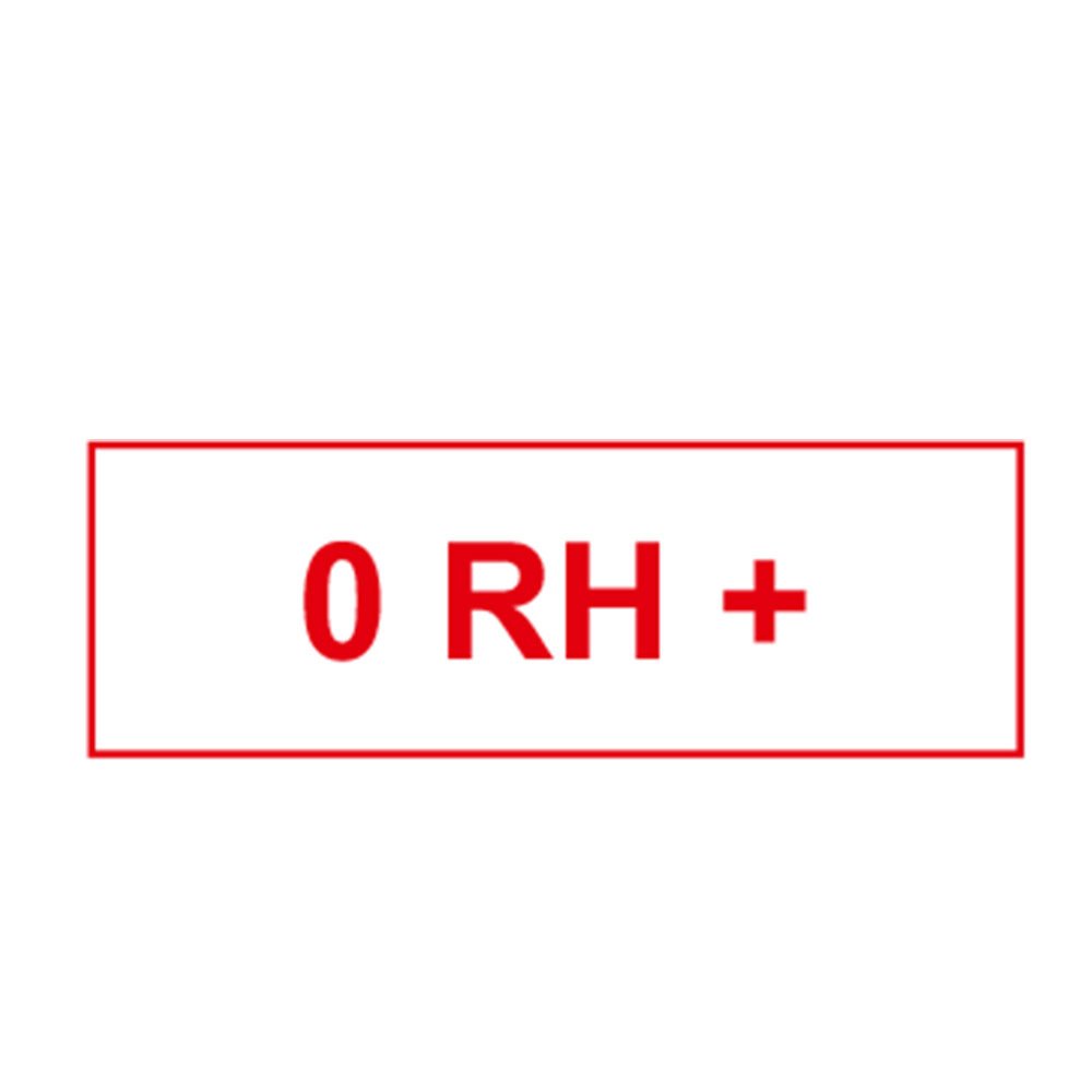 0 rh(+) Baret Sticker Etiketi 20'li Paket