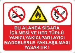 Bu Alanda Sigara İçilmesi ve Her Türlü Yanıcı Yakıcı Parlayıcı Maddelerle Yaklaşılması Yasaktır