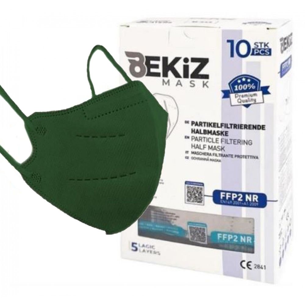 FFP2 Katlanır Medikal Maske (Ventilli) 10'lu Paket - Yeşil