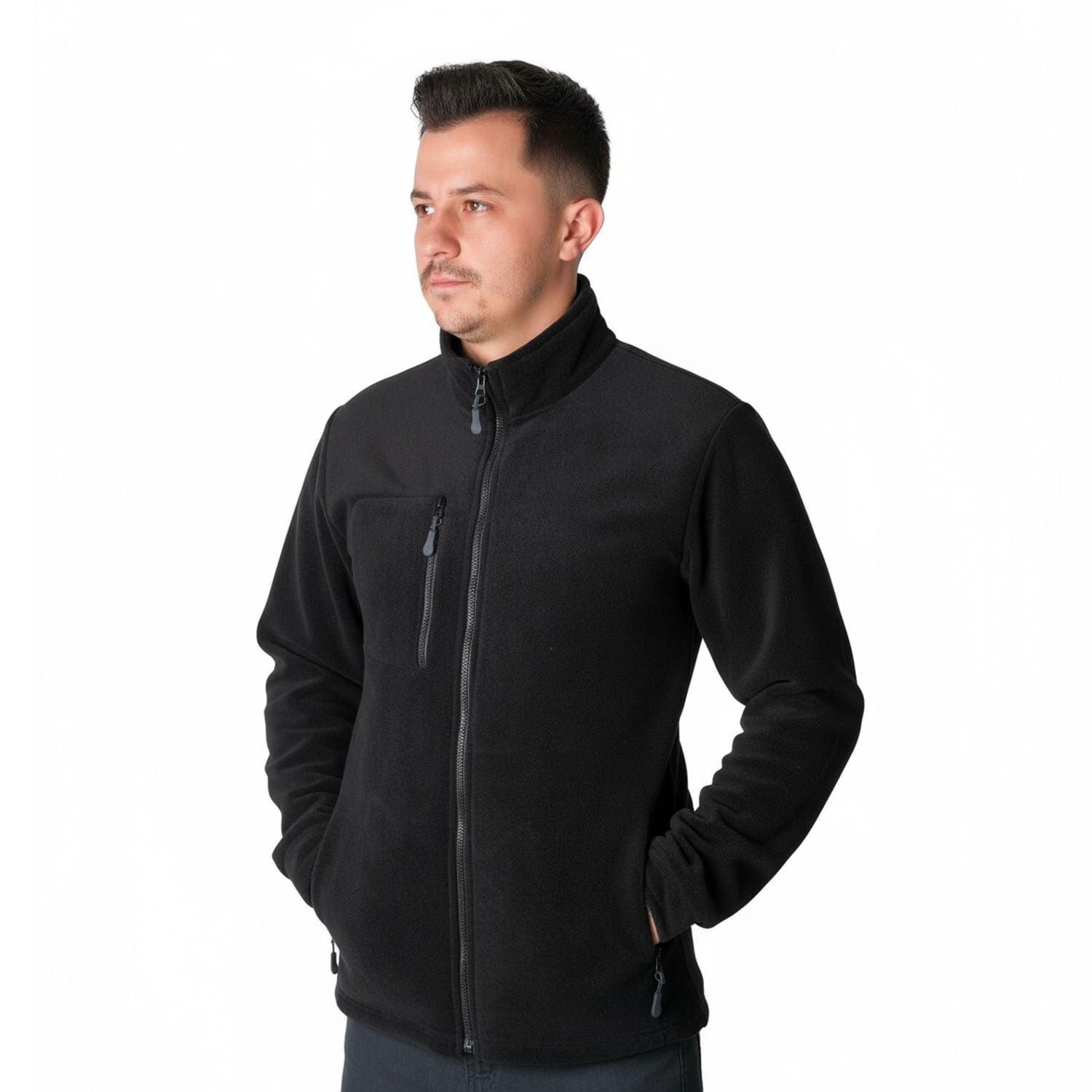 Buriş Kışlık Polar Mont Siyah 330 gr.