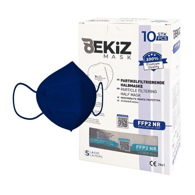 FFP2 Katlanır Medikal Maske (Ventilli) 10'lu Paket - Lacivert