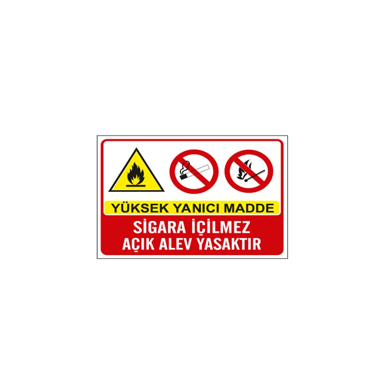 Yüksek Yanıcı Madde Sigara İçilmez Levhası