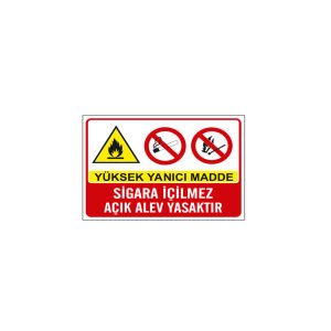 Yüksek Yanıcı Madde Sigara İçilmez Levhası